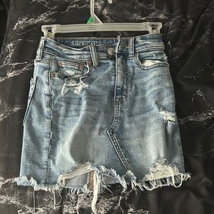 american eagle jean skirt